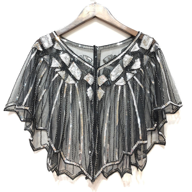 Shawl Outer Match Short And Thin Sequined Dress