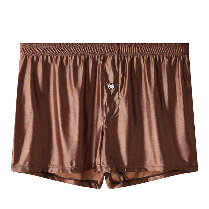 Ice Silk Men's Underwear High-end Smooth Satin Loose