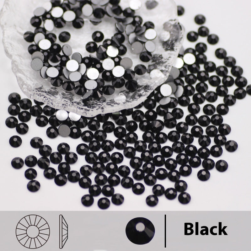 Colored Round Flat Bottomed Crystal Glass Diamond