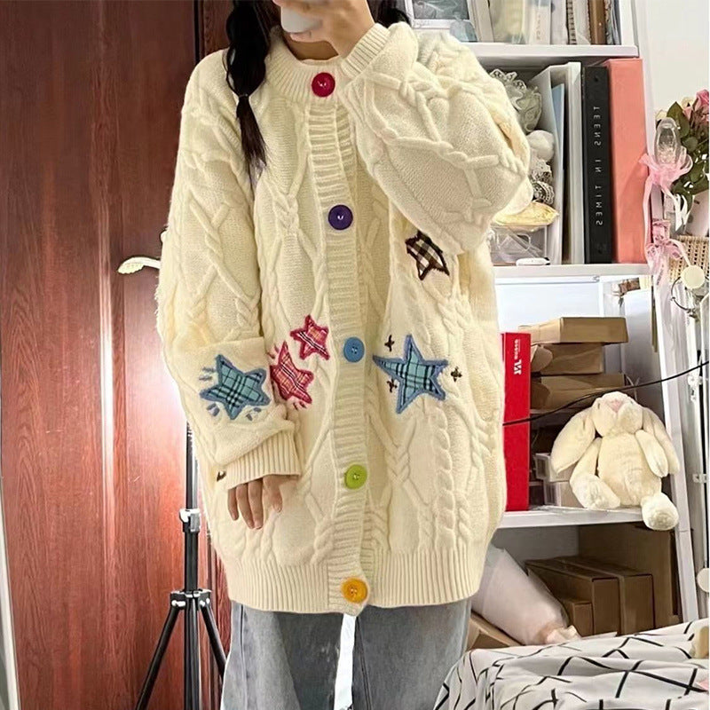 Womens Stylish Thickened Cardigan Sweater Coat