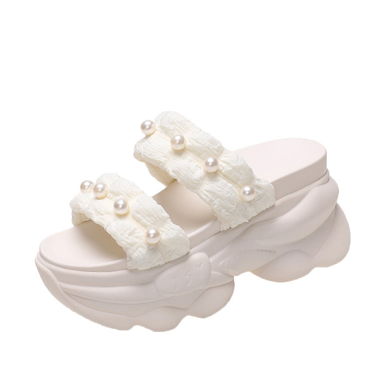 Women's Comfortable And Cool Thick-soled Muffin Slippers