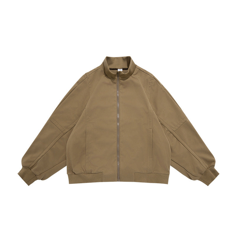 Stand Collar Sports Zipper Sweater Men's Retro