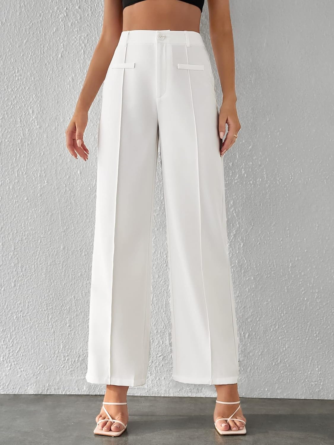 High Waist Drooping Wide Leg Pants