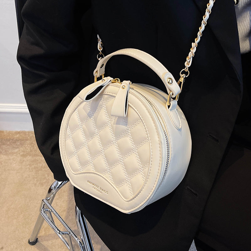 Fashionable High Quality Lingge Little  Portable One Shoulder Messenger Bag