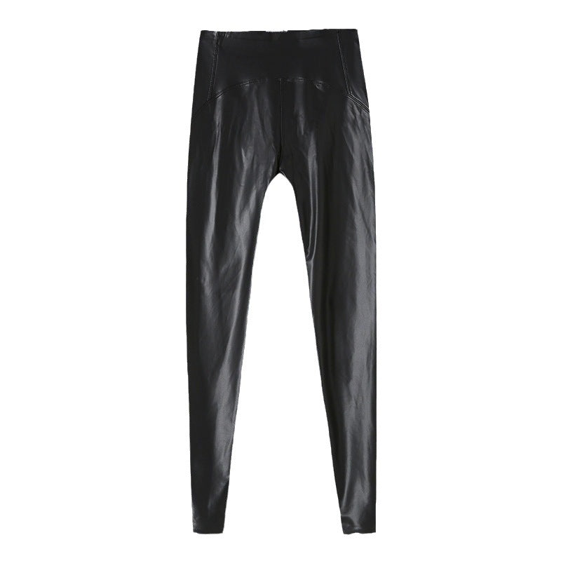 Large Size Flock Leggings Tight Stretch Feet