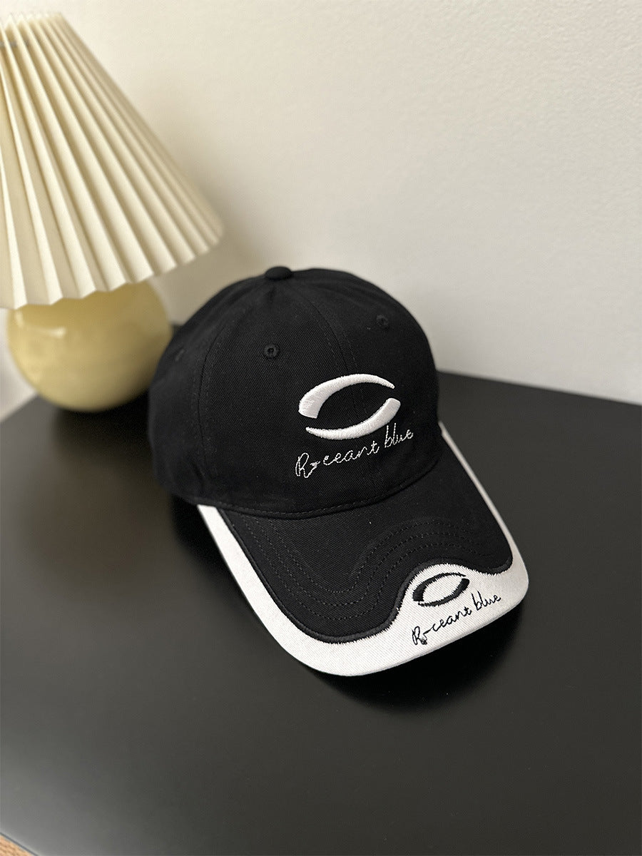Patchwork Color Big Head Circumference Baseball Cap Outdoor Embroidered Sun Protection Sun Hat