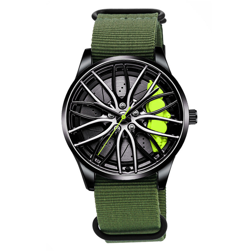 Nylon Wheel Hubs Creative Quartz Watch Men's Watch