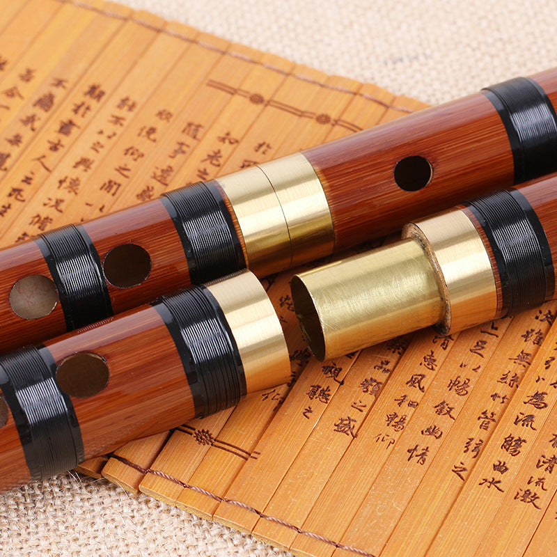 Single Plug Brass Two Segments Flute Beginner