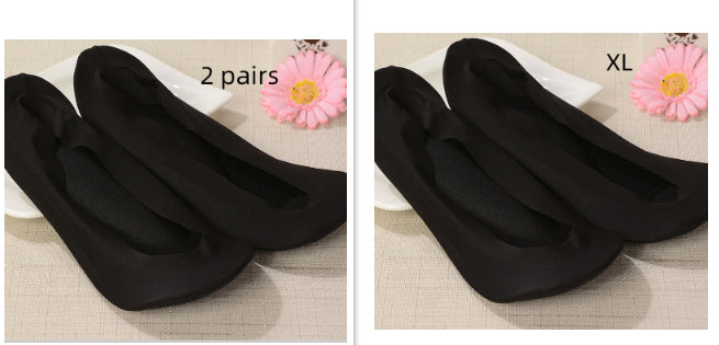 3D Arch Foot Massage Health Care Women Summer Socks Ice Silk Socks Shallow Mouth Silica Gel Invisible Slippers Feet Care