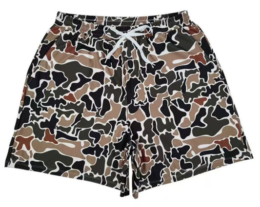 Digital Printing Drawstring Lace-up Shorts Casual