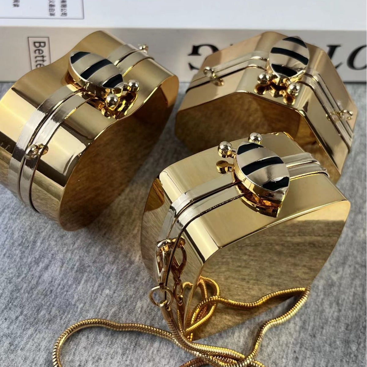Mini rund kage cross-body taske i akryl til damer