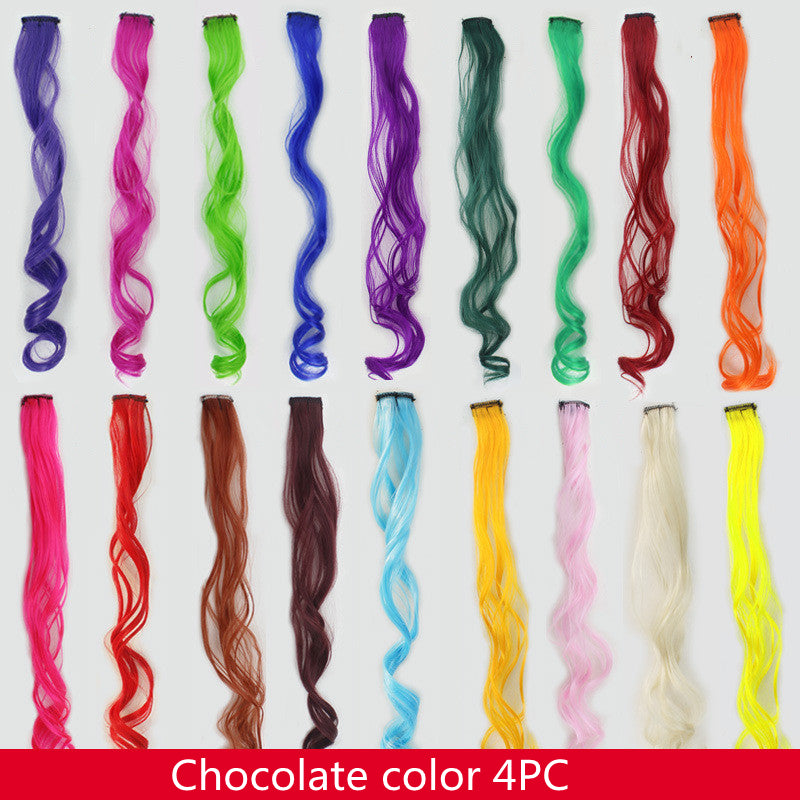 Hanging Ear Dyeing Piece, Wig Piece, Scheming Gradient Highlighting Wig, Color Hanging Ear Perm, One Piece Seamless Hair Extension