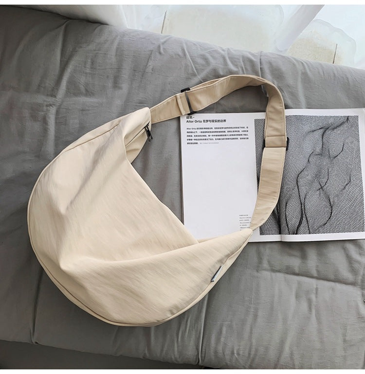 Washed Canvas Diagonal Cross Dumpling Bag