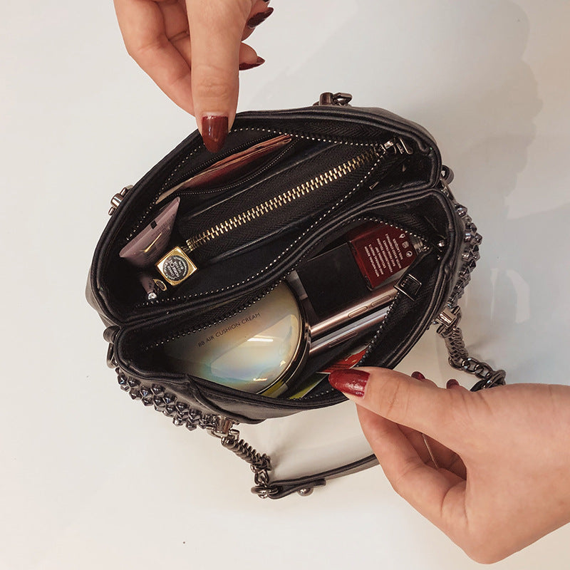 Texture Hand-held One-shoulder Messenger Bag
