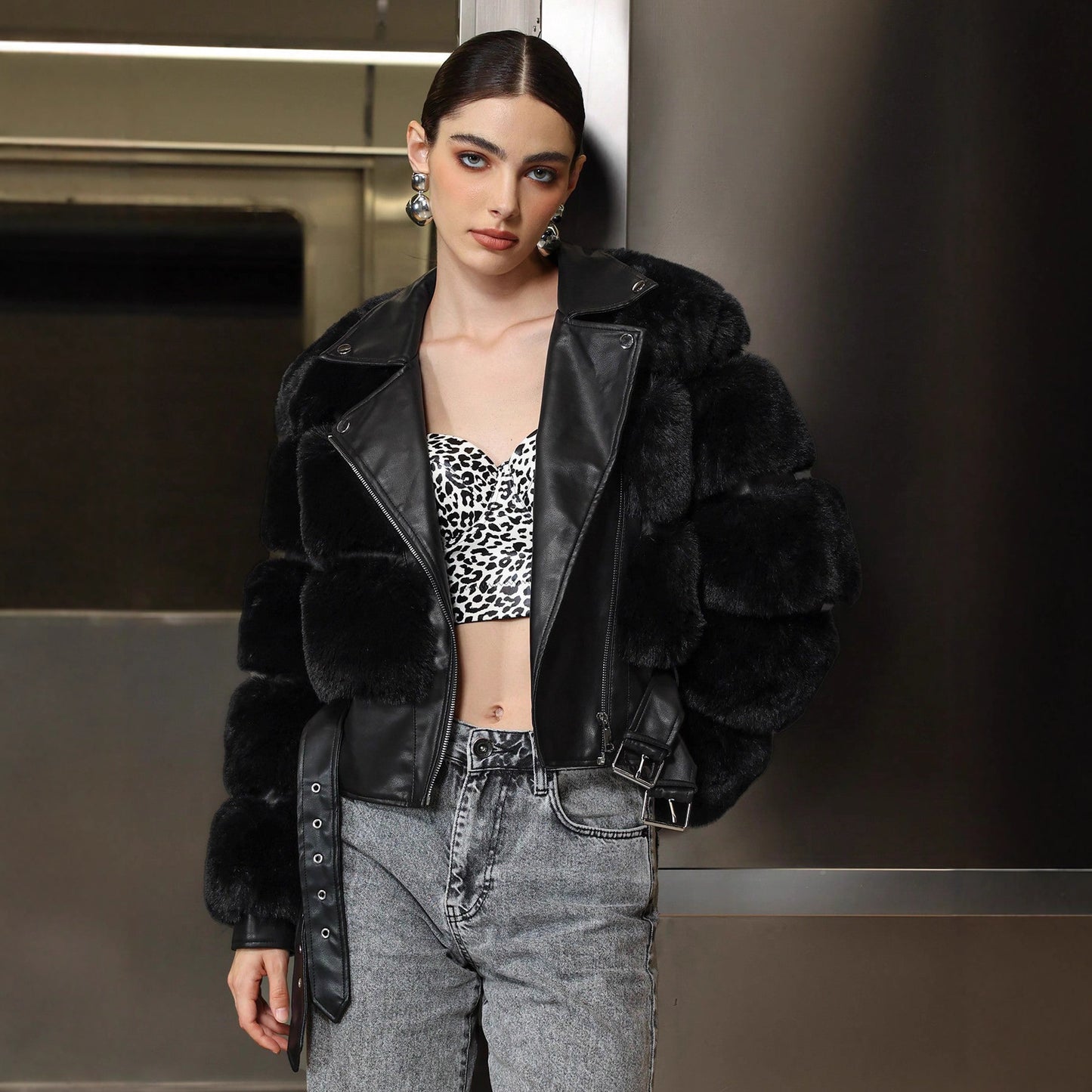 Imitation Animal Warm-keeping And Cold-proof Casual Outdoor Personality Winter Coat