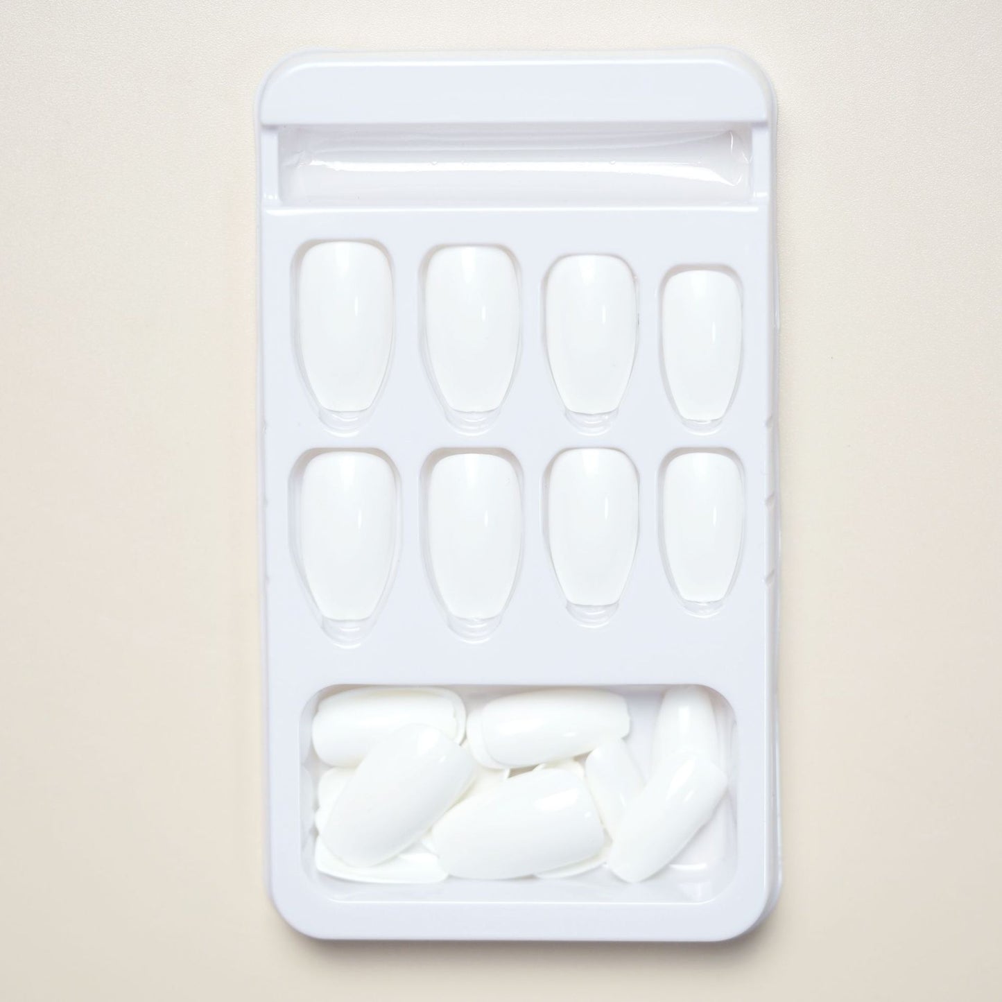 Ballet Bright White Kunstige Negle Tipper Færdigt Produkt