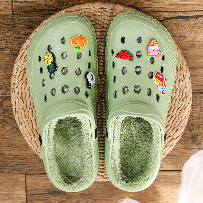 Women's Fleece Cotton Slippers Warm And Comfortable