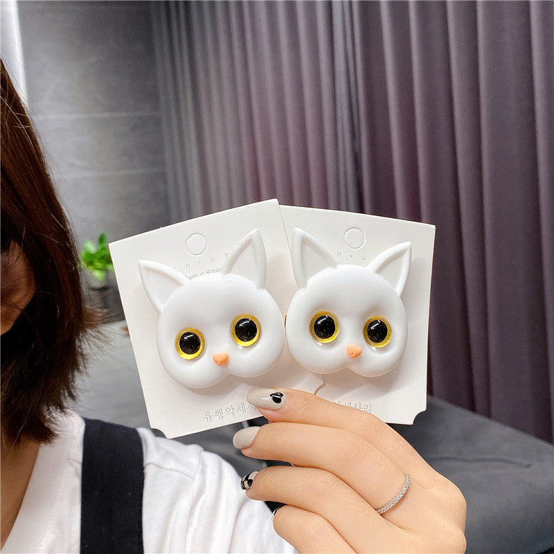 Korean Version Of Cute Cat Fashion Small Intestine Cloth Ring