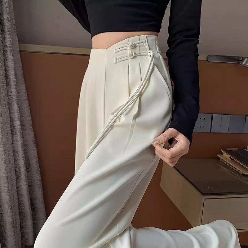 Straight Casual Wide-leg Pants