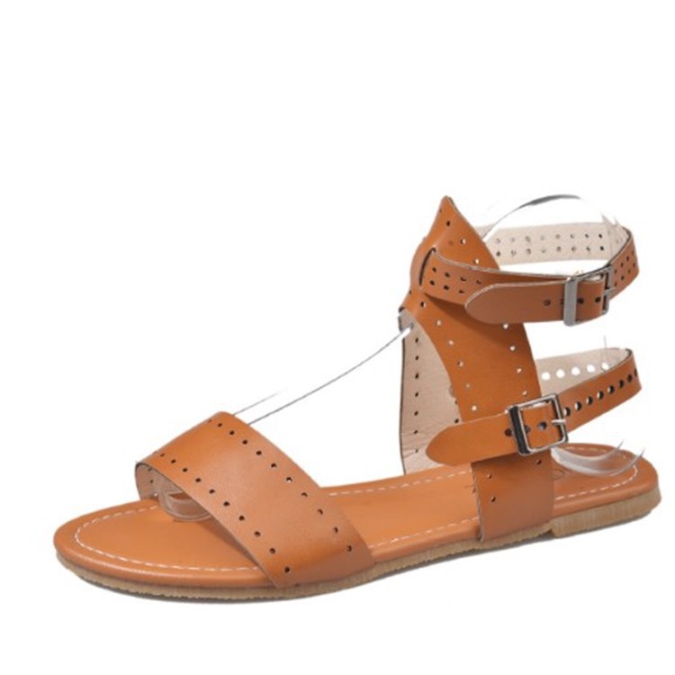 Summer New Toe Low Top Flat Sandals Foot Ring Strap Casual Women's Shoes