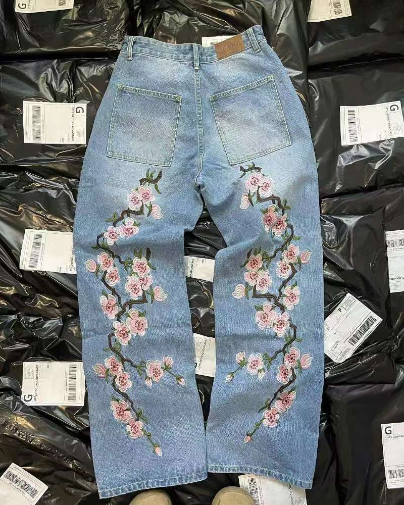 American Retro Washed Summer New Casual Loose Trousers
