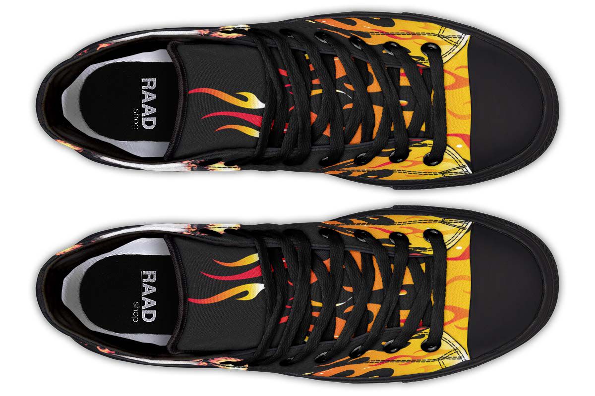 Men's And Women's Fashion Color Printing High-top Canvas Shoes