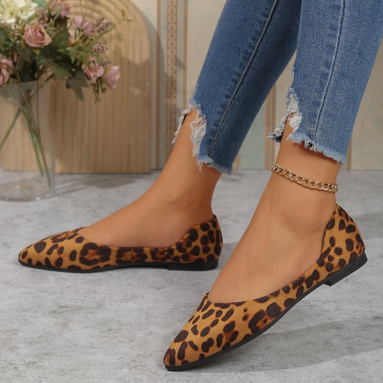 European And American Leopard-print Womens Shoes For Outdoor Wear