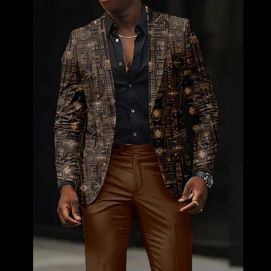 Casual All-match Dark Men's Coat