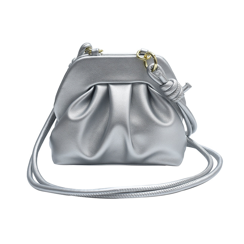 High-grade Silver Shell Shoulder Messenger Bag