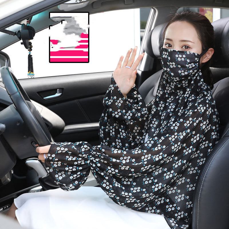 Sunscreen Gloves Female Summer Driving And Riding Thin And Long