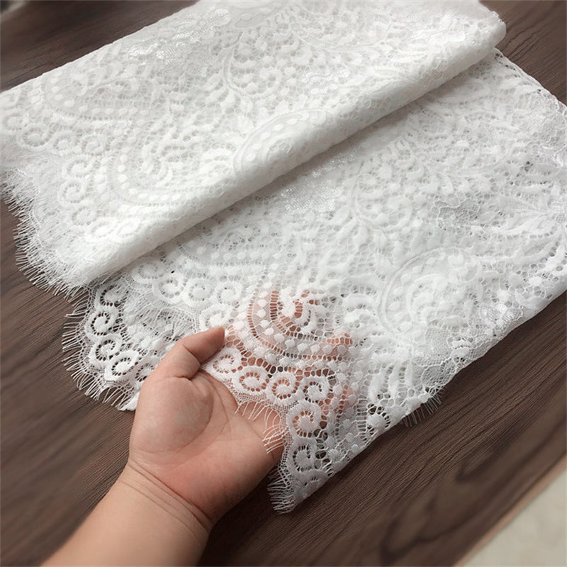 Embroidery Hollow Lace Skirt Hem Fabric