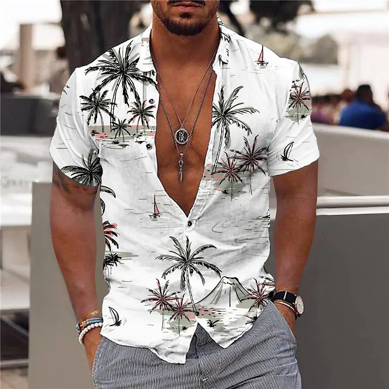 Men's Hawaiian Shirt Fashionable Casual Top