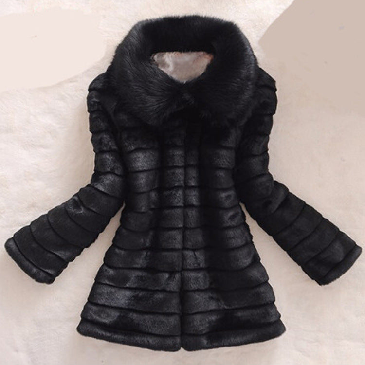 Women's Coat Rabbit Fur New Mid-length