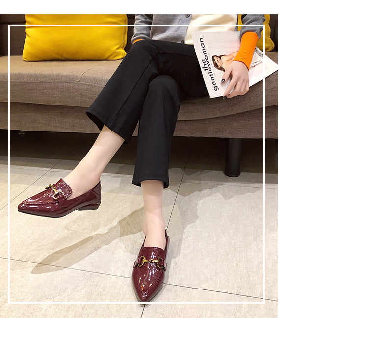 Net Red Pointed Small Leather Shoes Women Spring And Summer Spring
