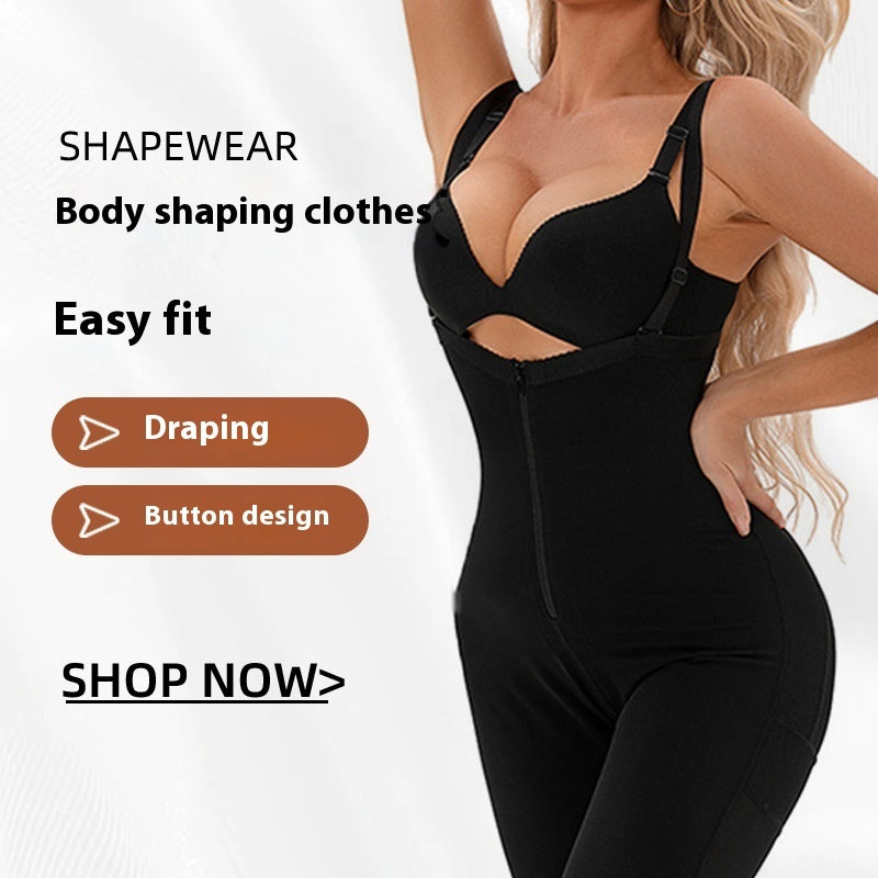 Women's High Waist Hip Raise Pants One-piece Corset