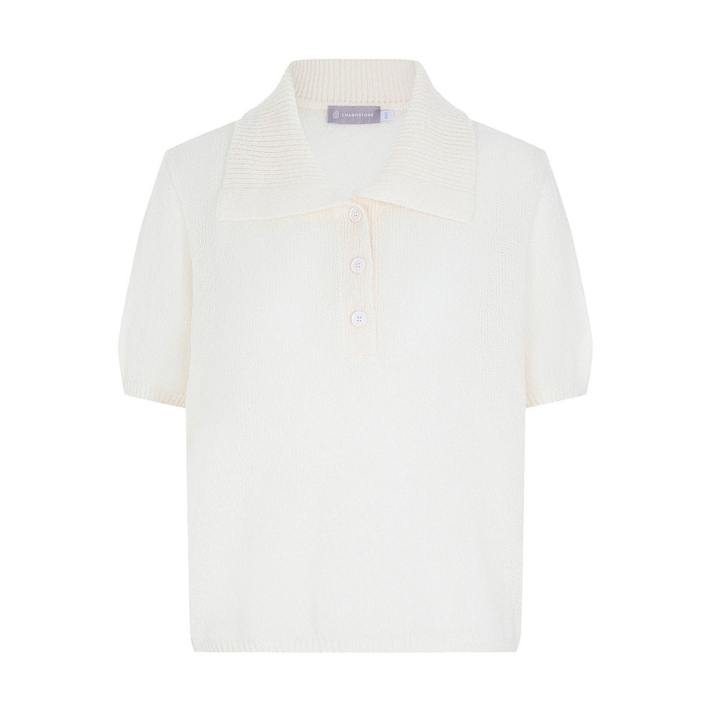 Polo Hollow Knitted Short-sleeved Shirt