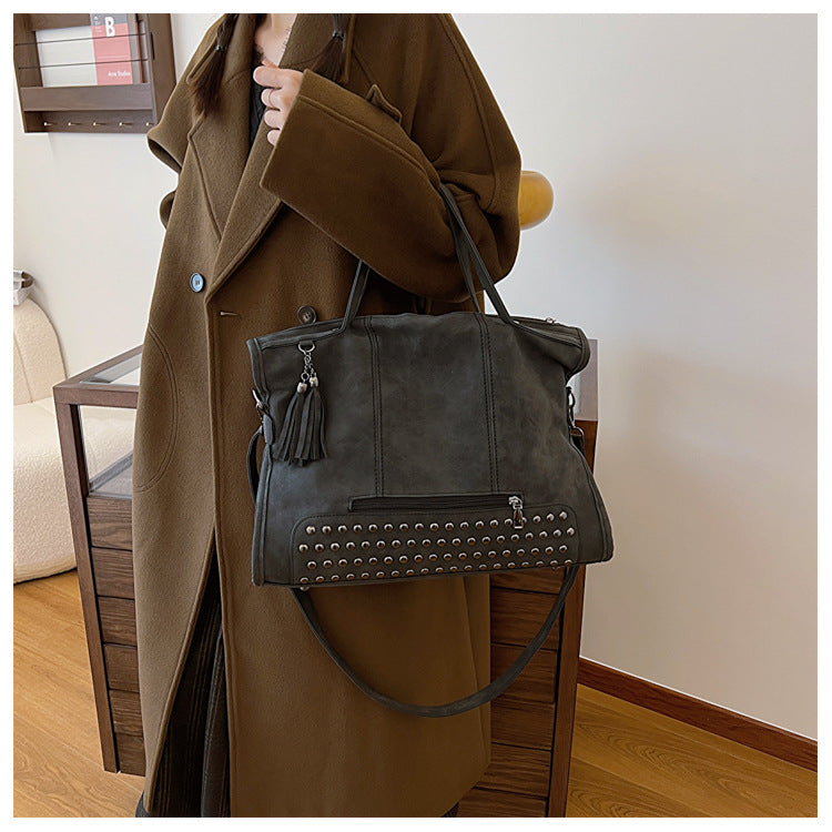 Retro Large-capacity Diagonal Bag Portable Female Big Bag