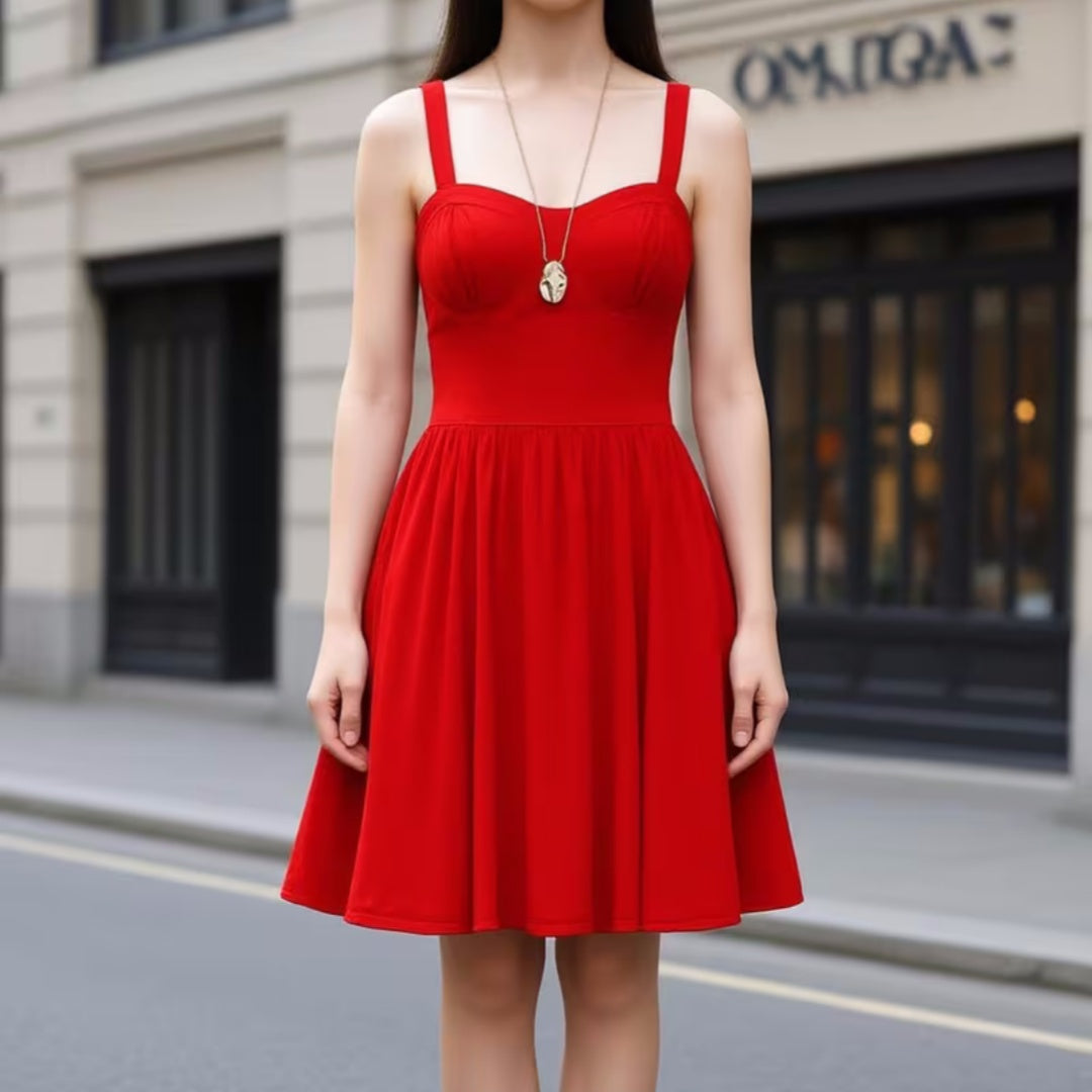 Women's Solid-Colored Casual All-Match Slip Dress