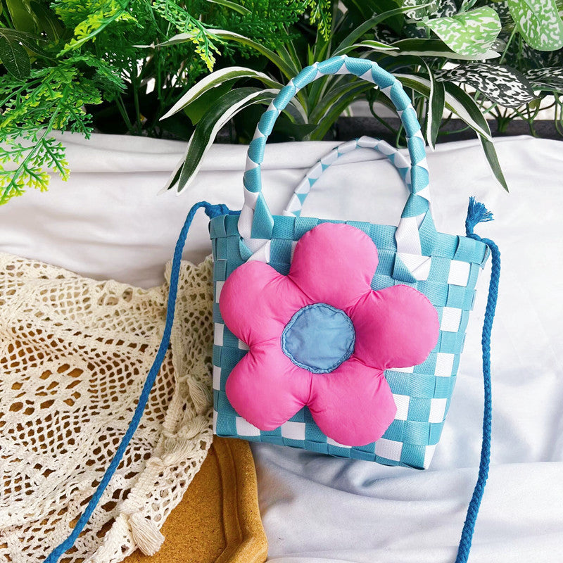 Kids Carrot Vegetable Basket Weaving Bag For Vacation