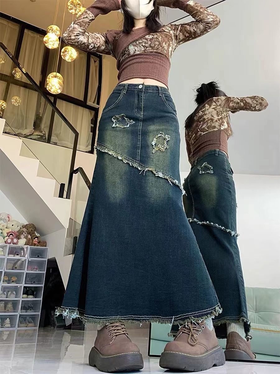 Women's Summer New Plus Size Cover Slim Mid-length A- Line Skirt