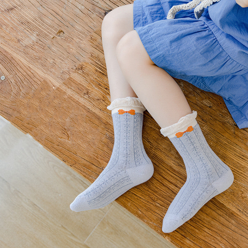 Children's Fashion Lace Cartoon Bear Baby Socks