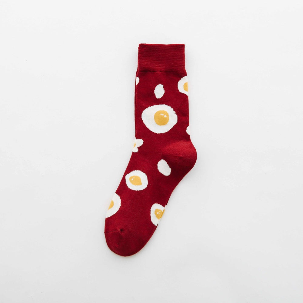 Fruit tube women's socks Jacquard cartoon Japanese women's socks
