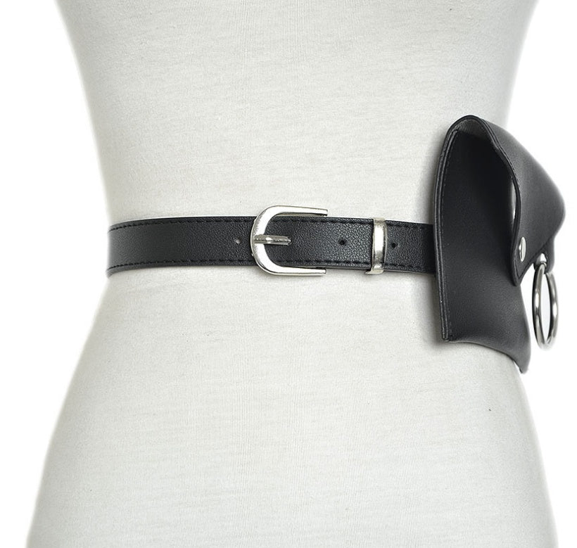 Fanny Pack Women Belt Bag Leather Waist Bag Fashion Women's Pure Color Ring PU Messenger Shoulder Chest pochete homem C25