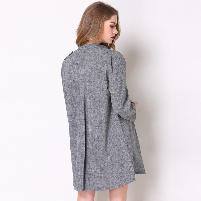 Fashion Loose Plus Size Women's Long-sleeved Windbreaker Women's Jacket