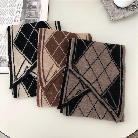 Women's Sharp-cornered Thick Warm Knitted Scarf
