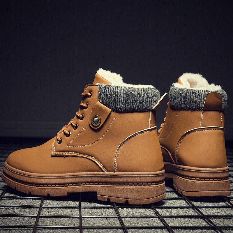 Warm Snow Boots Men's Plus Cashmere Men's Shoes Outdoor Cold Boots