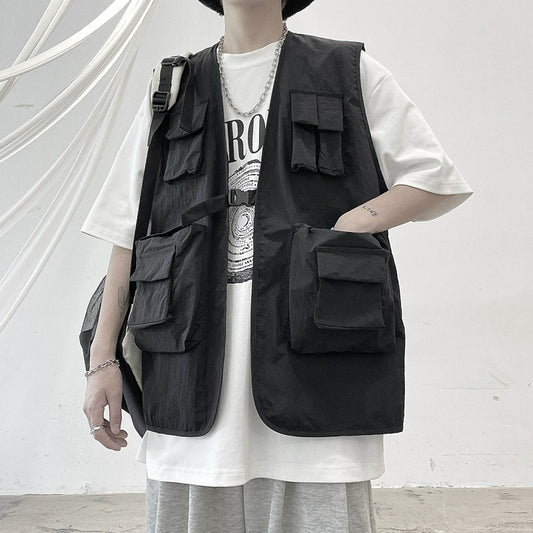 Summer Functional Wind Tooling Vest Coat Male
