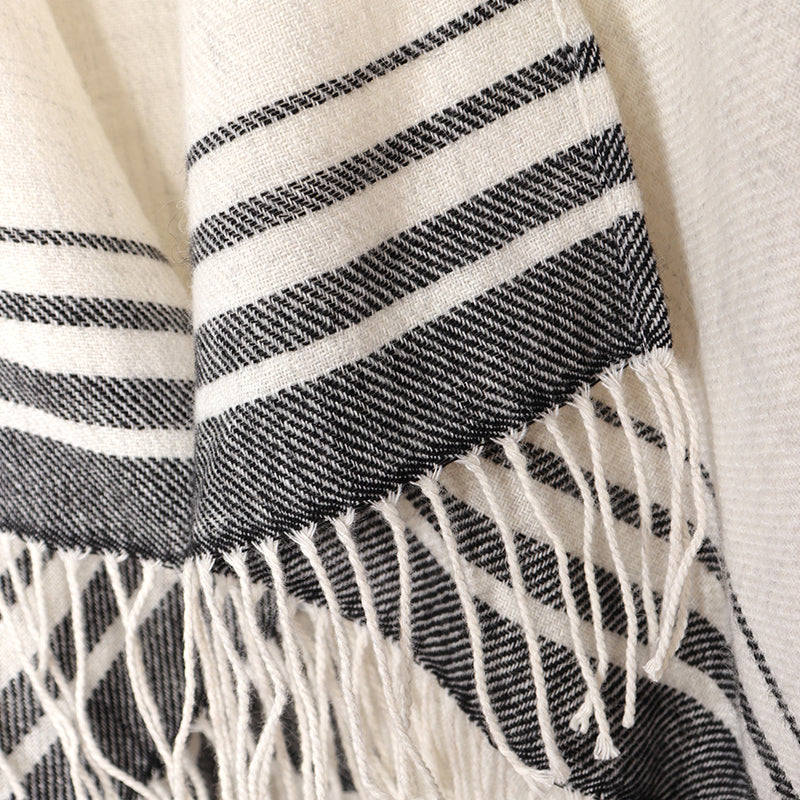 Plain striped cloak