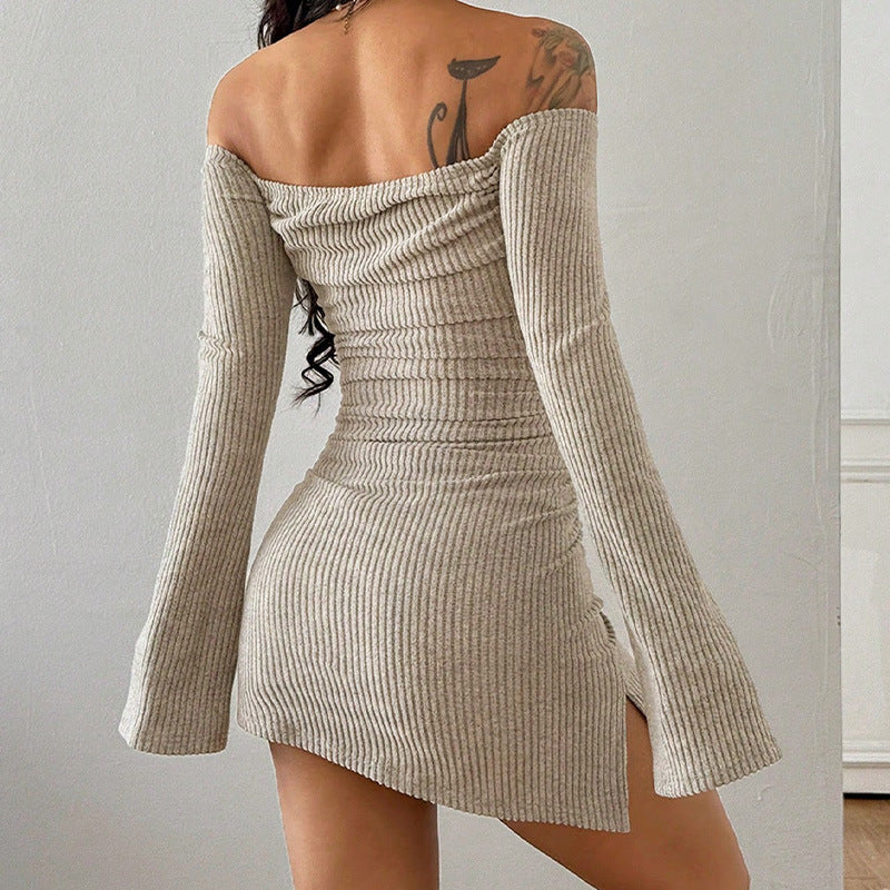 Sexy Fashion Off-Shoulder Long-Sleeve Dress For Women