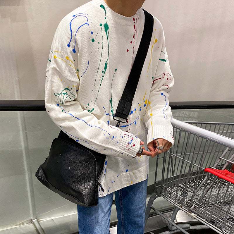 Loose Trend Design Feeling Graffiti Sweater